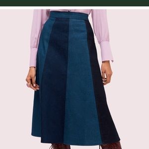 Kate Spade colorblock denim skirt